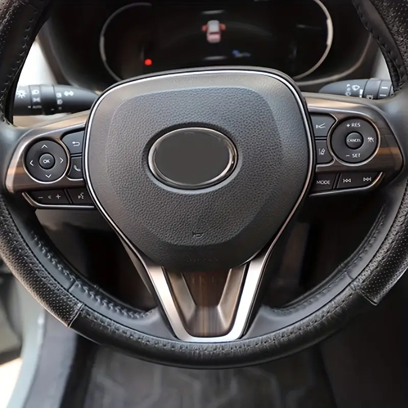 3pcs Abs Car Steering Wheel Button Panel Cover Trim Sticker Rav4 Corolla  Avalon 2019 2020 2021 2022 20230 Accessories - Automotive - Temu