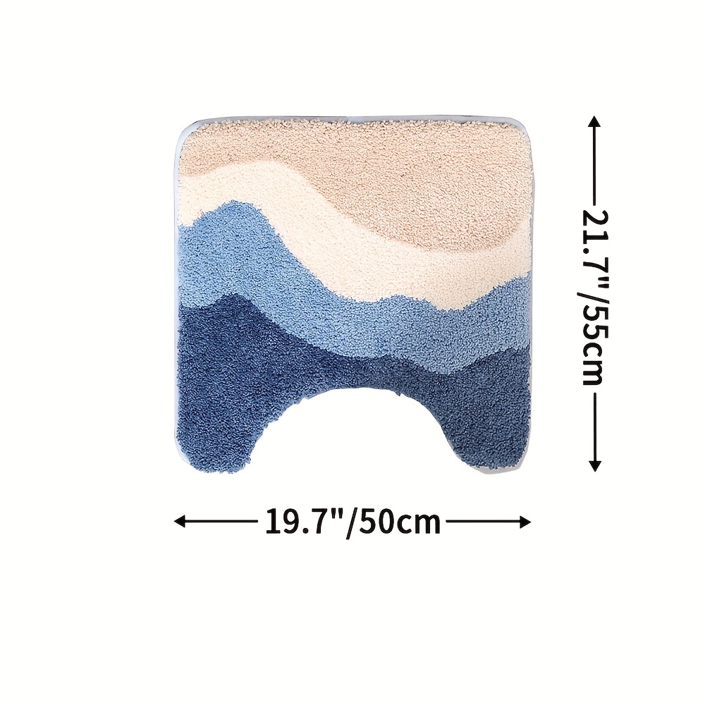 Image of 1pc Bathroom Rug Mat, Absorbent Premium Bath Rug, Non-slip Comfortable Bath Mat For Bathroom Floor, Sink, Bathtub, Shower Room, Christmas Decoration Christmas Gift