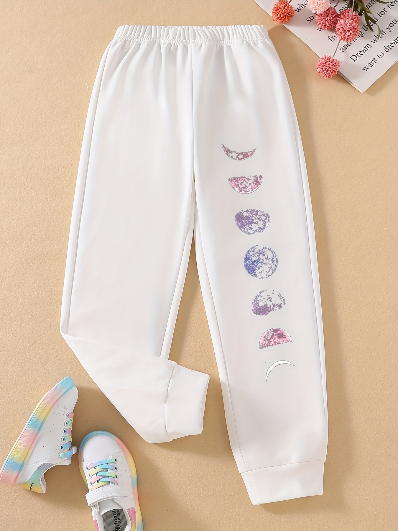 Girls Stretchy Starry Nigh Graphic Leggings Comfy Pants Kids - Temu