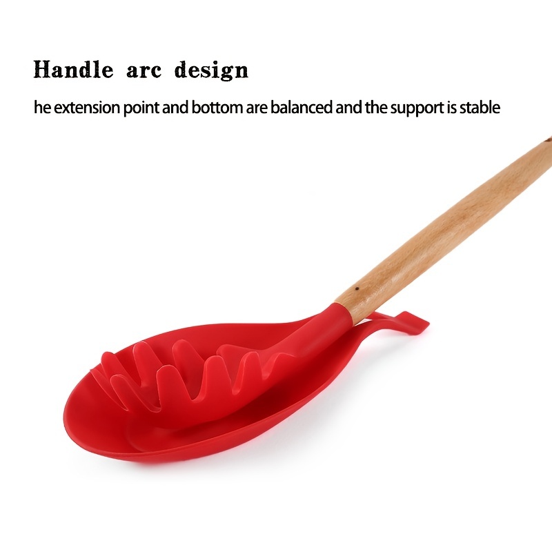 Silicone Spoon Rest Flexible Spoon shaped Kitchen Spoons - Temu
