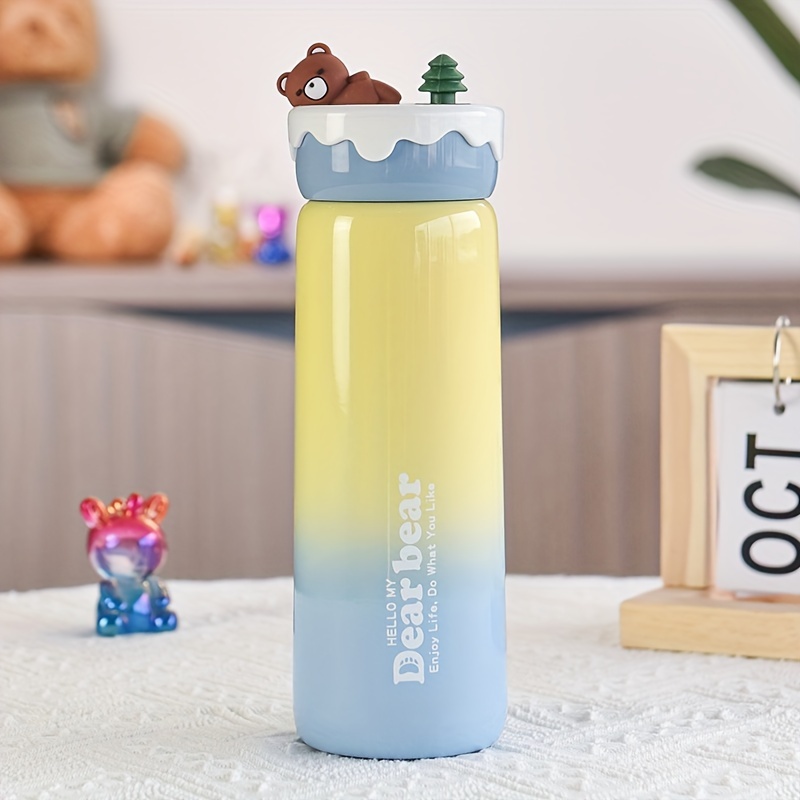 Insulated Cup For Men And Women, Stainless Steel Coffee Mug, Portable  Kawaii Water Bottle With Handle And Lid For Outdoor Sports Fitness - Temu