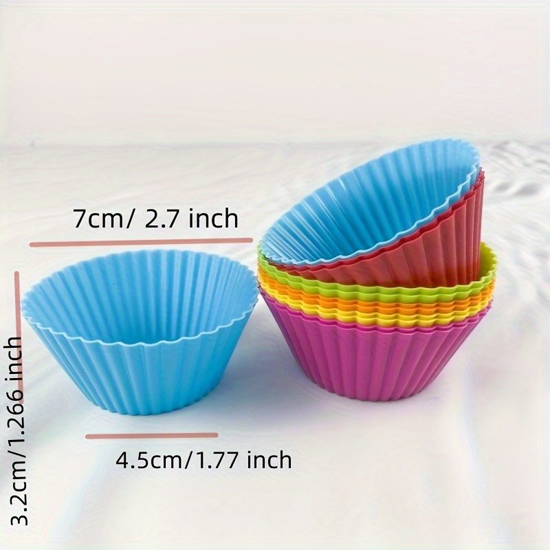 12 18pcs silicone muffin cups heat resistant cupcake cups reusable cupcake liners muffin molds baking tools kitchen gadgets kitchen accessories details 2