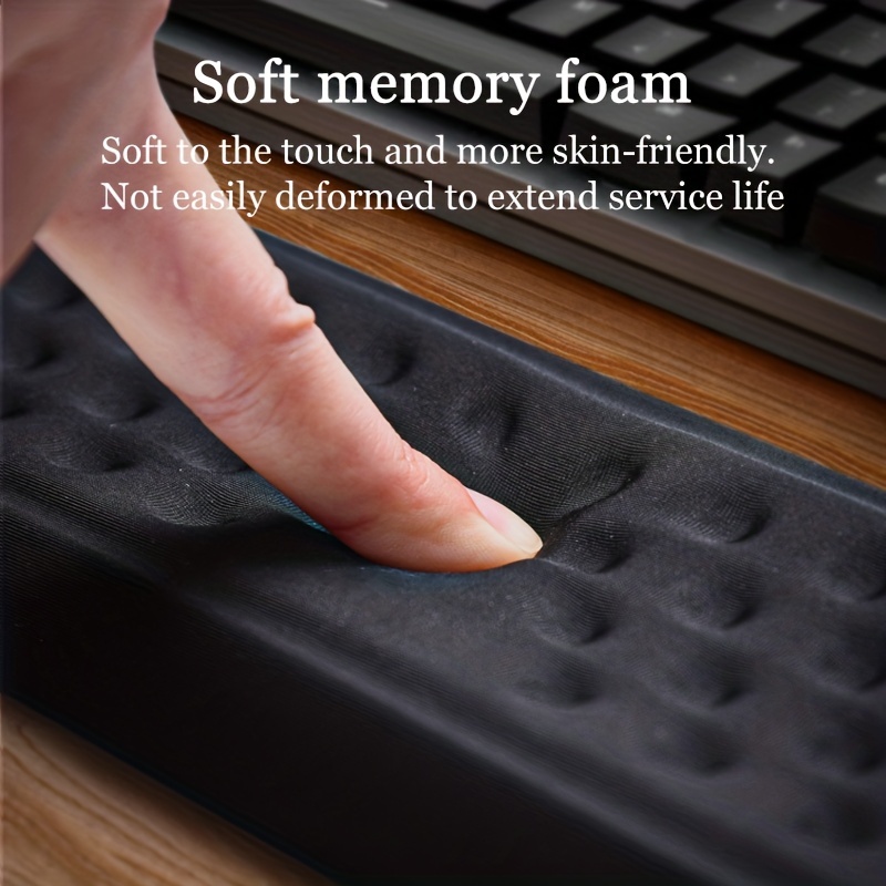 Memory Foam Mouse Pad Mat with Wrist Rest (Black)