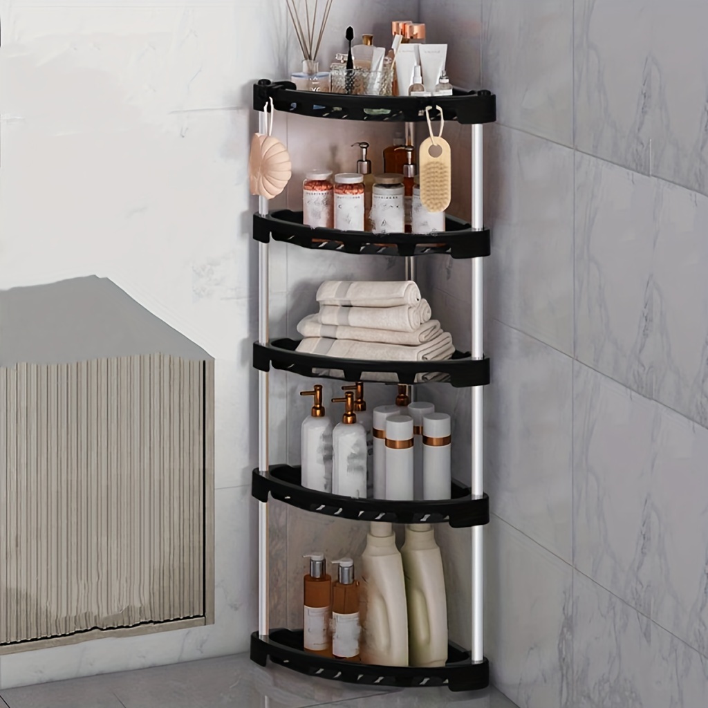 Piesome Multipurpose Kitchen Bathroom Corner Shelf Wall Mount Storage Rack  Bathroom Rack Soap Hol…