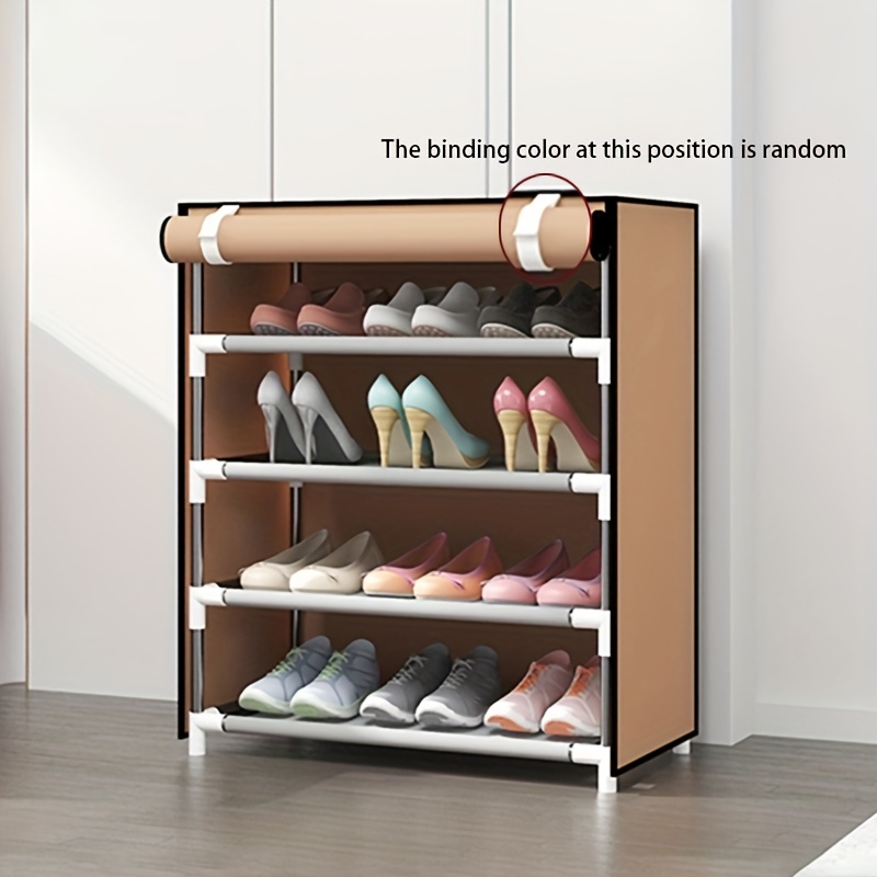FXLCMUS Freestanding Shoe Rack - 9 Tier Stackable Shoe Storage Shelves with  Dustproof Cover Sturdy Cube Storage Organizer for Garage and Hallway