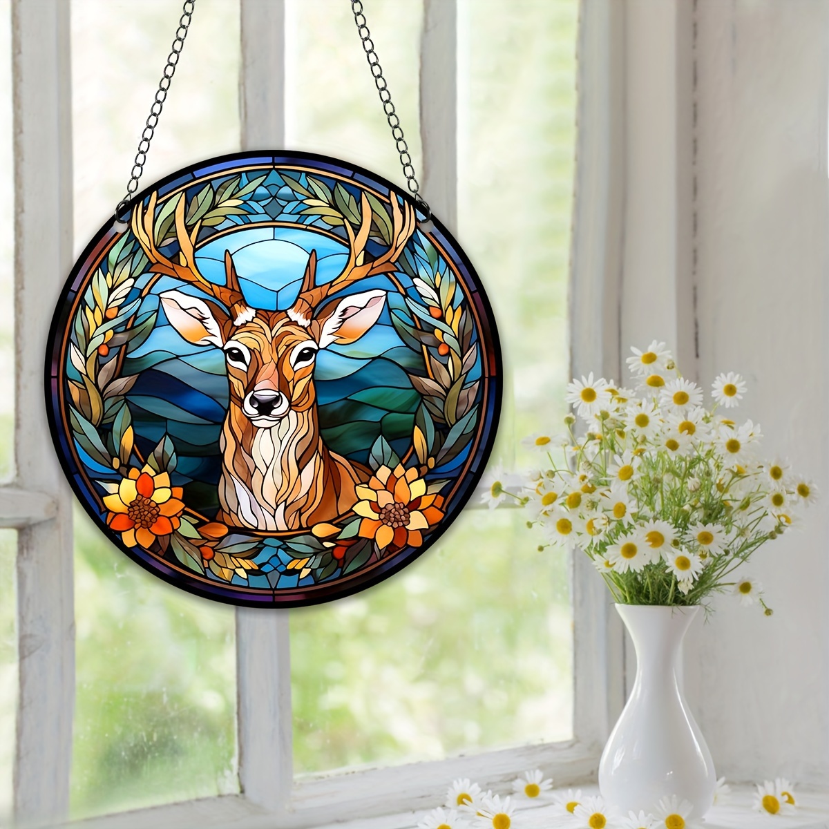 1 Pièce Suncatcher De Jésus, Suspension De Fenêtre En Acrylique Avec Chaîne  En Métal Pour La Décoration De La Maison, La Illumine La Fenêtre Du Mur Du  Jardin, Cadeau Pour Amis, Enfants