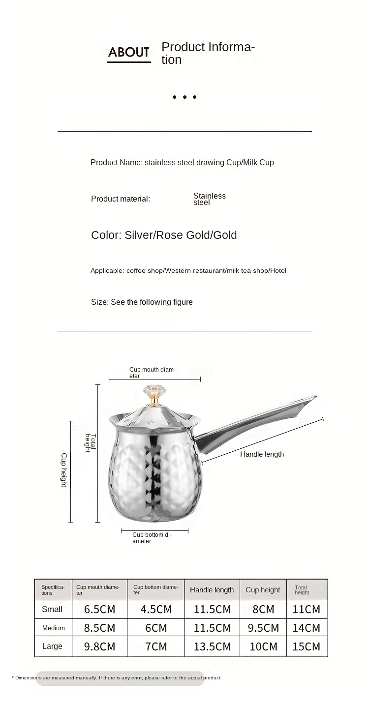 stainless steel   cup milk heating cup stainless steel coffee utensils pointed mouth latte cup details 9