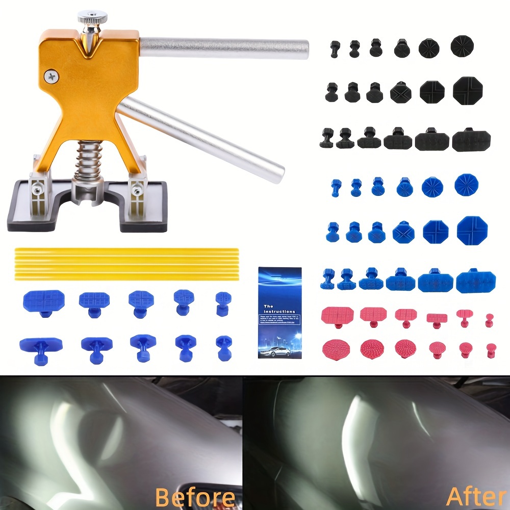 T-bar Puller Car Dent Repair Tool Kit Automotive Body Sheet Metal Paintless  Suction Cup Mechanical Workshop Tools Set For Car