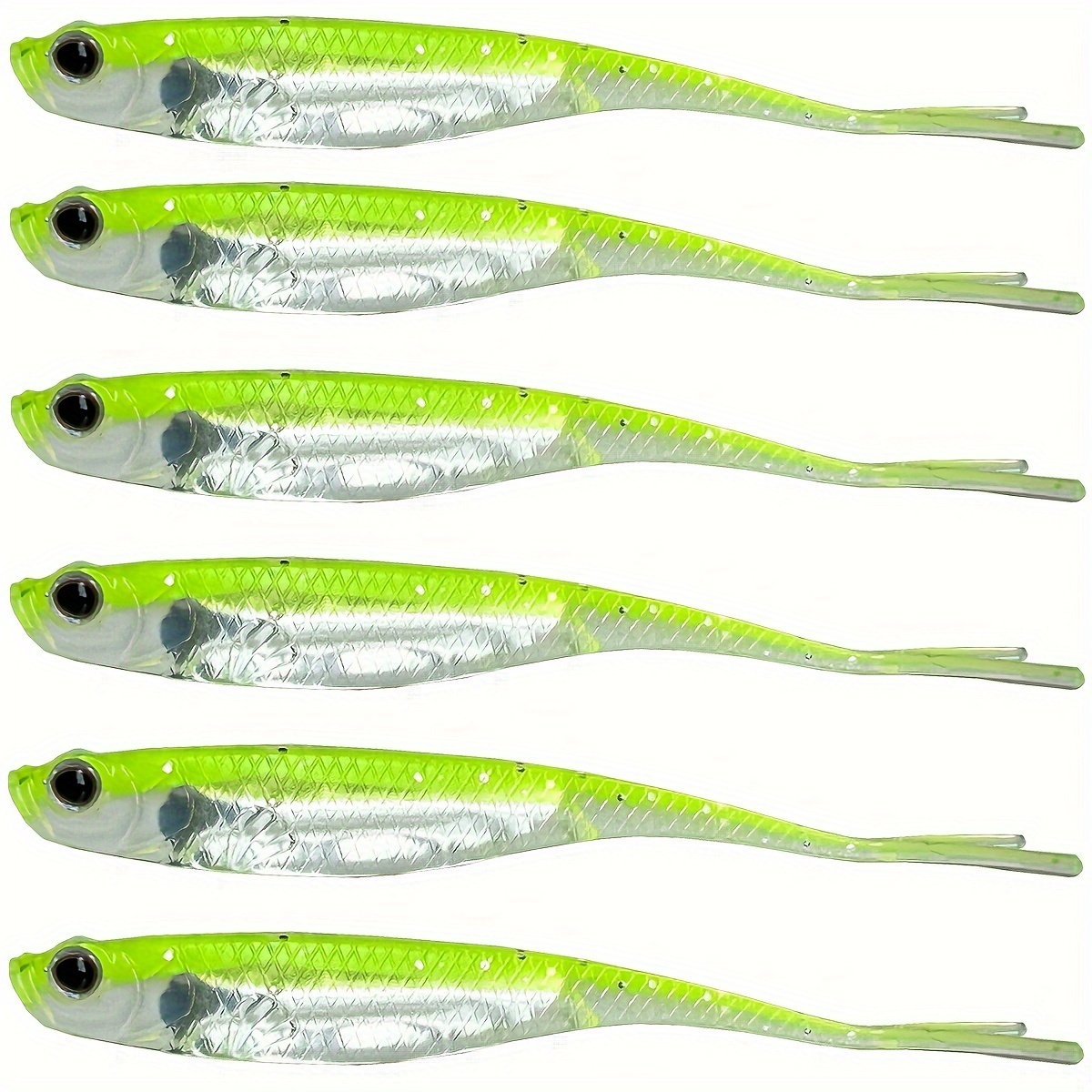Meredith 8cm/5.9g 8pcs/Lot Colors Artificial Minnow Soft Plastic Swimbaits  for Bass Fishing Free