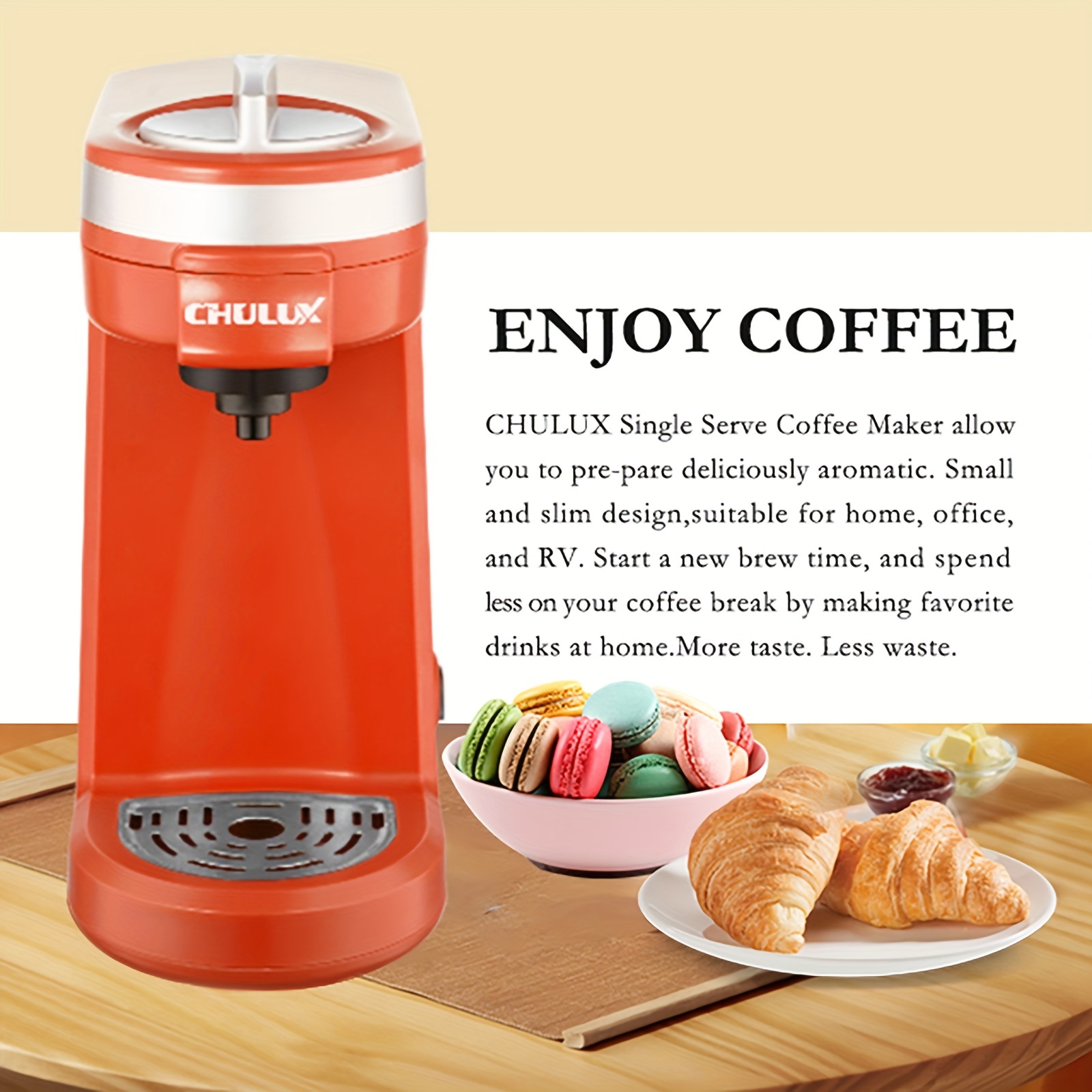 Brew Delicious Coffee In Seconds With Chulux Upgrade Single Serve Coffee  Maker - Fast Brewing, Auto Shut-off, And One-button Operation - Temu