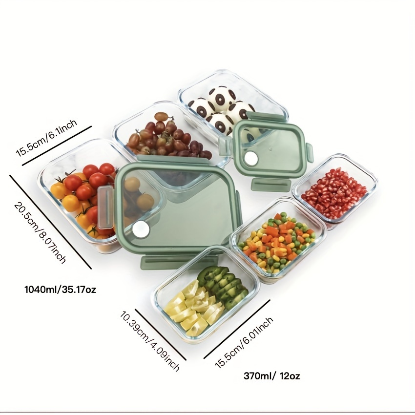 High Borosilicate Glass Lunch Box Set Microwave Oven Heating - Temu