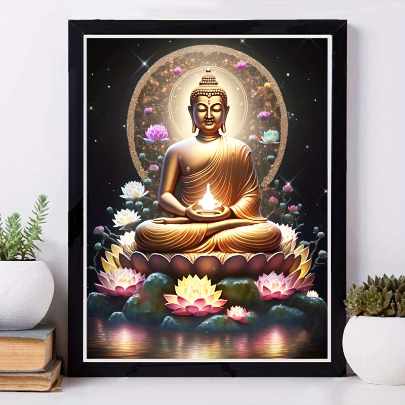 Buddha Diy Diamond Painting Set For Adults Kids,5d Diamond Painting  Complete Kit,30x40cm,wall Art Paintings,diamond Painting For Gift  Giving,home Deco