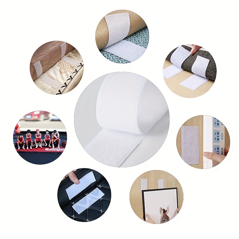 4Pcs Strong Self Adhesive Fastener Stickers Reusable Floor Rug Carpet Mats  Grippers Tape for Bed Sheet Sofa Mat Carpet Anti Slip