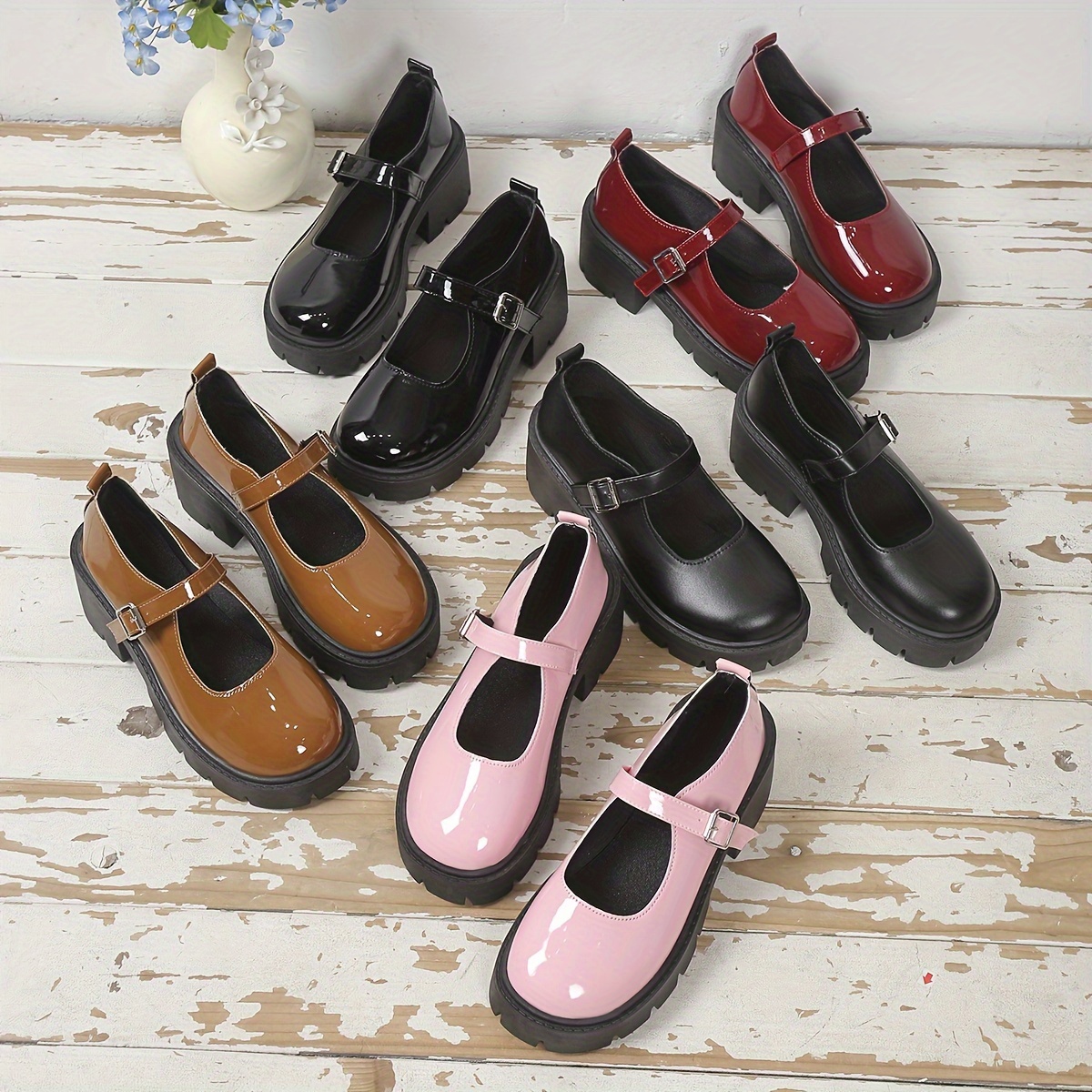 Platform mary discount jane flat shoes