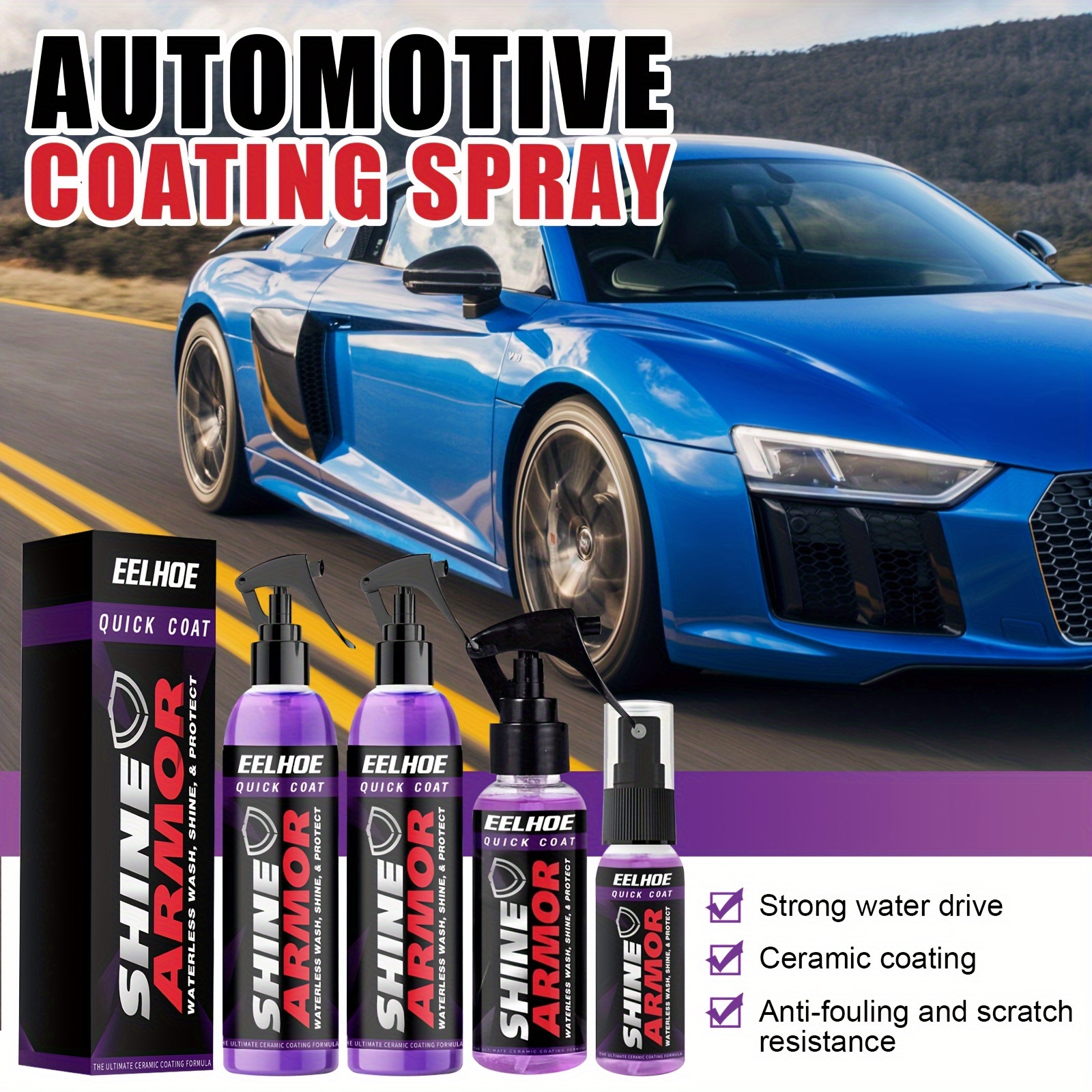 Sopami Car Spray,Quick Coat Car Wax Polish Spray,Nano Ceramic Coating Spray  Agent,3 in 1 High Protection Quick Car Coating Spray,Agent Protect Your