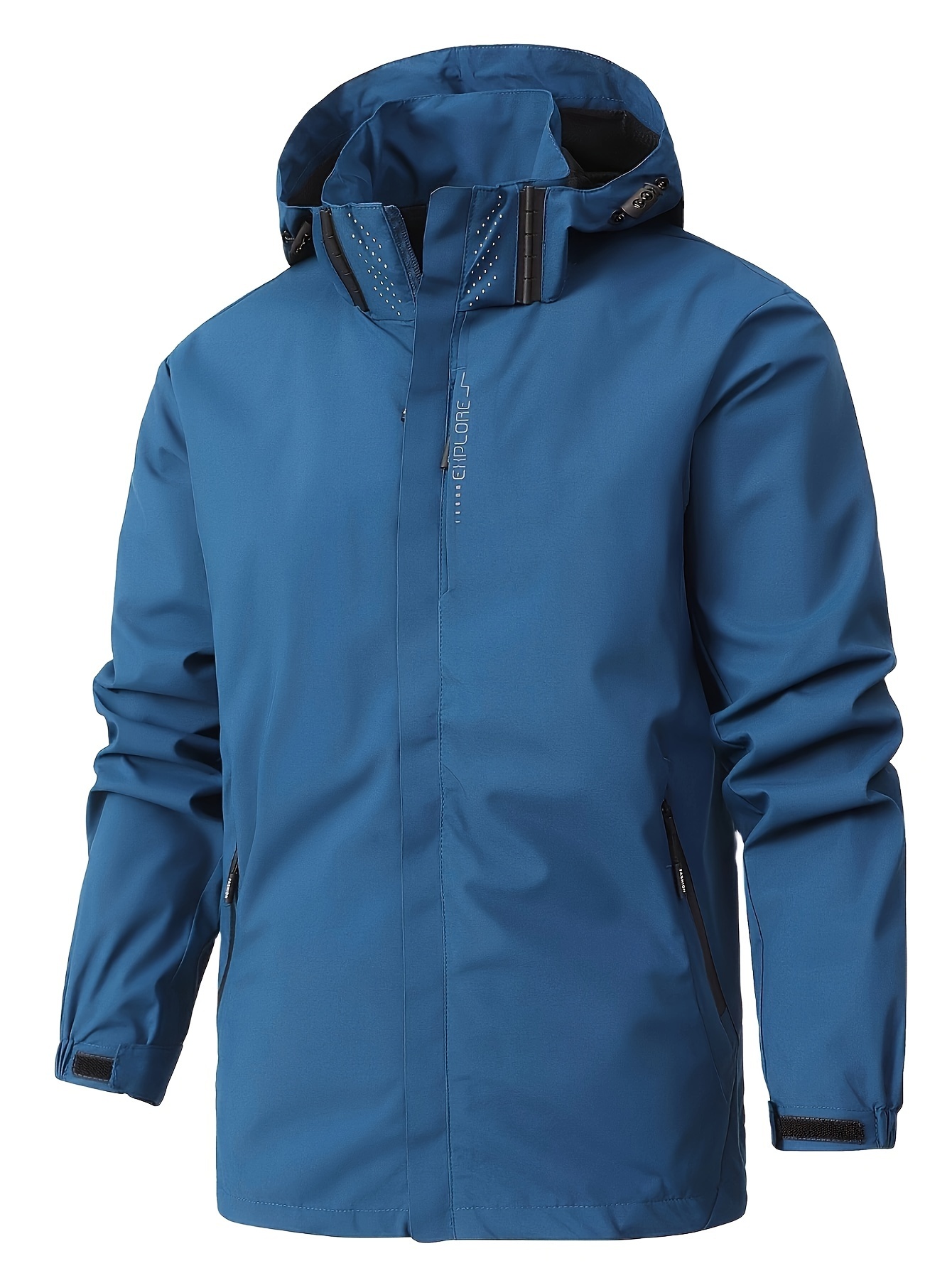 Men's Lightweight Waterproof Rain Jacket, Hooded Shell Outdoor Raincoat  Hiking Windbreaker Jacket Coat