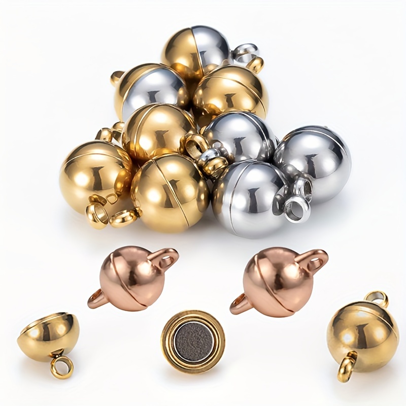 Golden / Silvery Spherical Magnet Buckle Bracelet Clasp - Temu