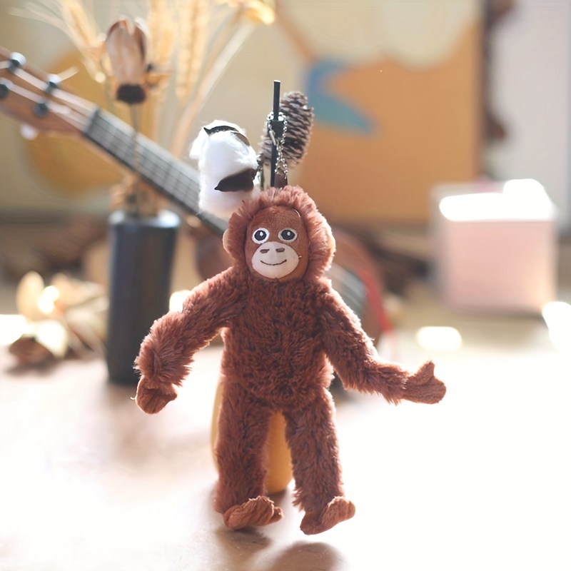 Plush cheap monkey keychain