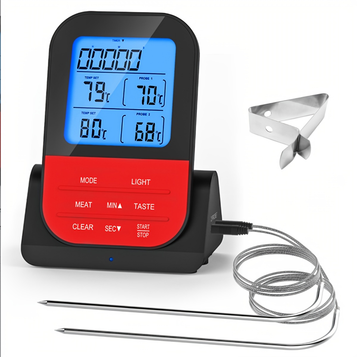 Dual Probe Meat Food Thermometer for Cooking Kitchen Automatic Calibration  for Oil Deep Fry Baking BBQ Grill - China Thermometer Manufacturers, Meat  Thermometer