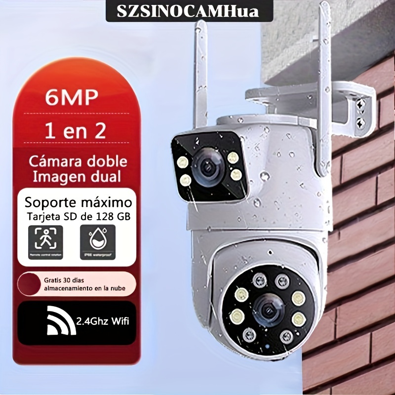 3MP 1/4PCS Cámaras Exteriores HD PTZ Wifi Video Vigilancia Inalámbrica IP  Monitor De Bebé De Seguridad Protección Inteligente Seguimiento Automático  Hogar Visión Nocturna - Temu Spain