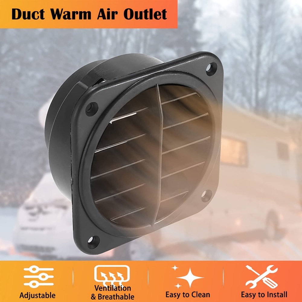 Square Shape Warm Air Vent Outlet 360 Rotatable Car Heater Duct