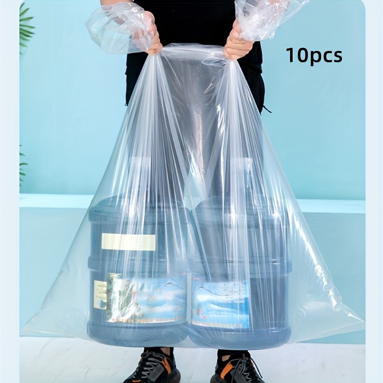 set of 10 transparent giant storage bags dustproof waterproof and moisture proof large plastic moving bags flat large storage bags for packing clothes moving luggage blankets chairs bicycles blankets and large plush toys 31 5  45in details 1