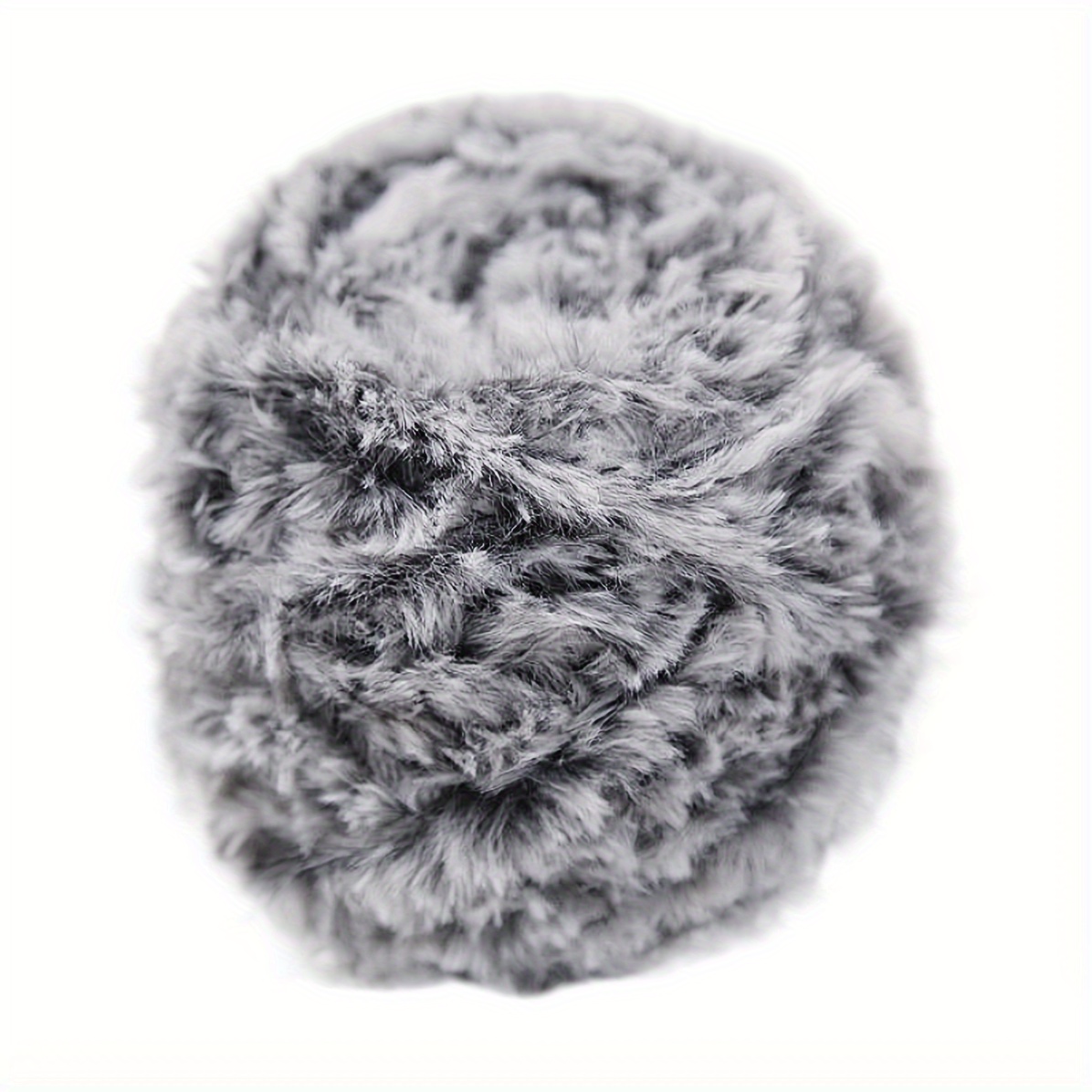 2PCS Imitation Wool Super Fur Yarn Chunky Fluffy Faux Fur Yarn Eyelash Yarn  for Crochet Knit (Light Gray)