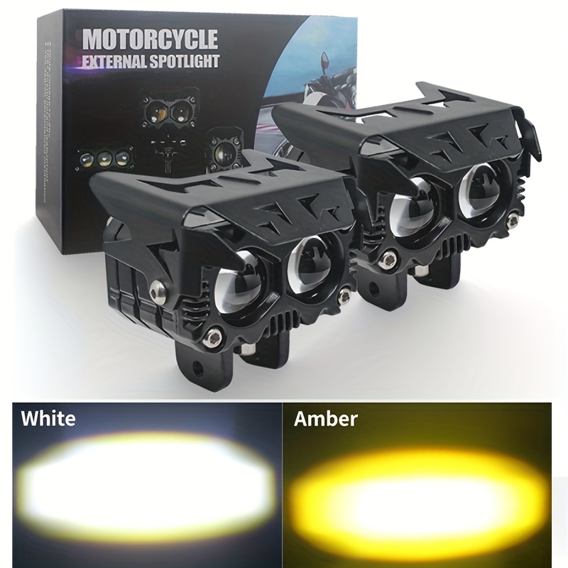 Hi/Low Beam Motorcycle Headlight Faros Auxiliares Moto Driving LED Fog  light for Universal Honda-Harley-BMW Front Spotlight Lamp - AliExpress