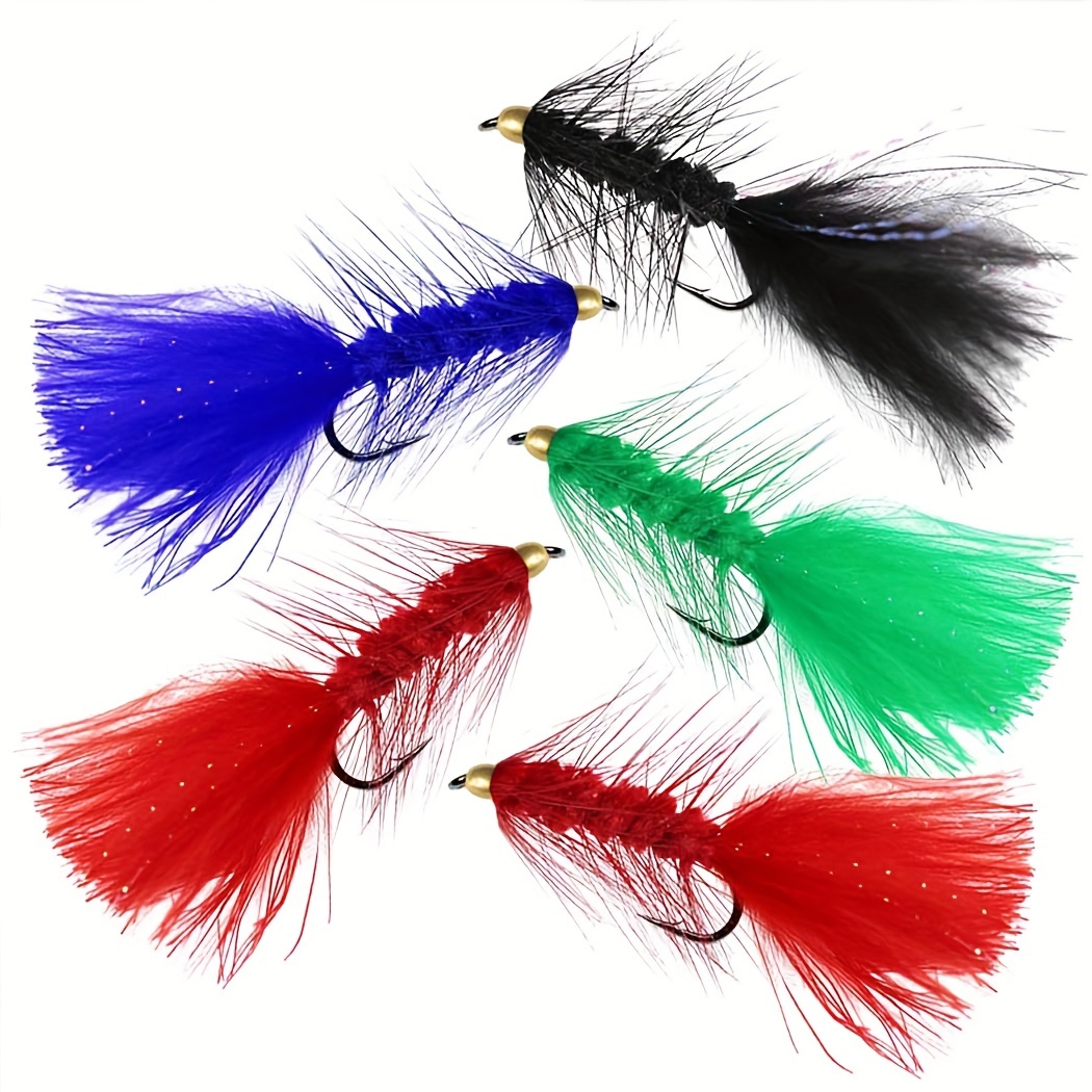 Goriertaly Fly Fishing Gear Flies Set Waterproof with Storage Box  Artificial Assortment Kit Multi-color Bait Outdoors Hooks 40pcs
