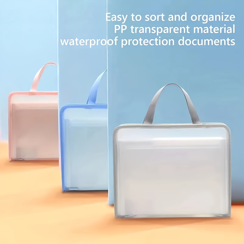 Transparent Zip Bag, Expandable File Organizer - High Capacity, Easy Paper  Management