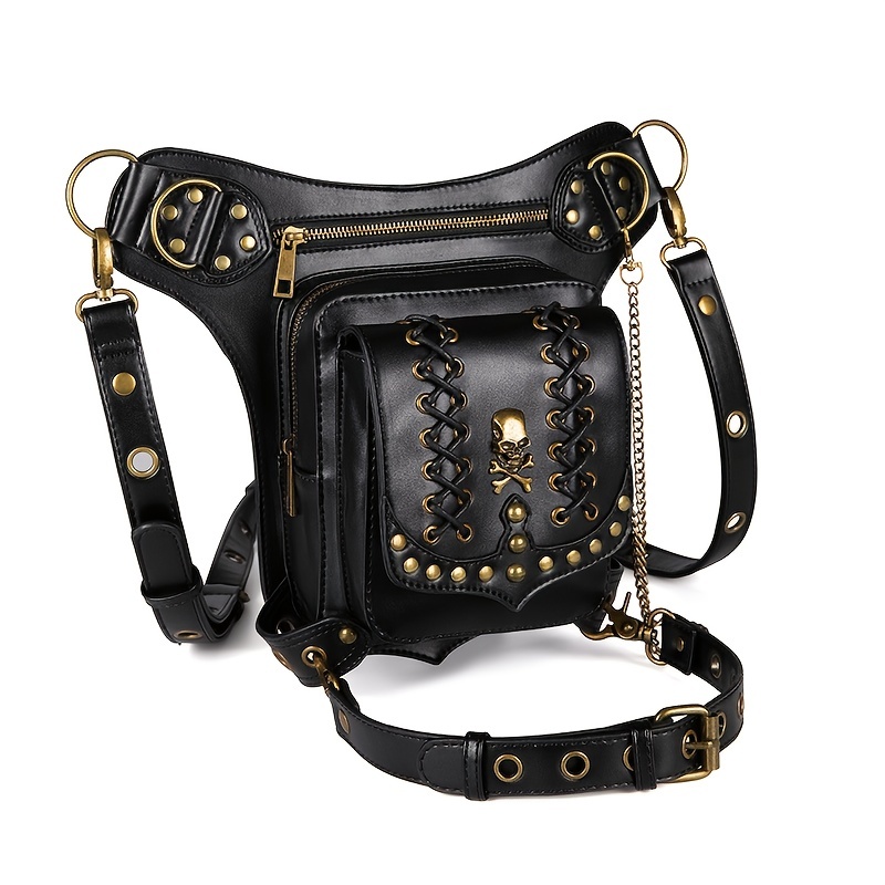 Gothic Victorian Cosplay Backpack Retro Handheld Crossbody Shoulder Bag  Vintage Handbags Halloween Steampunk Waist Thigh Bag (Standard Size,  Steampunk