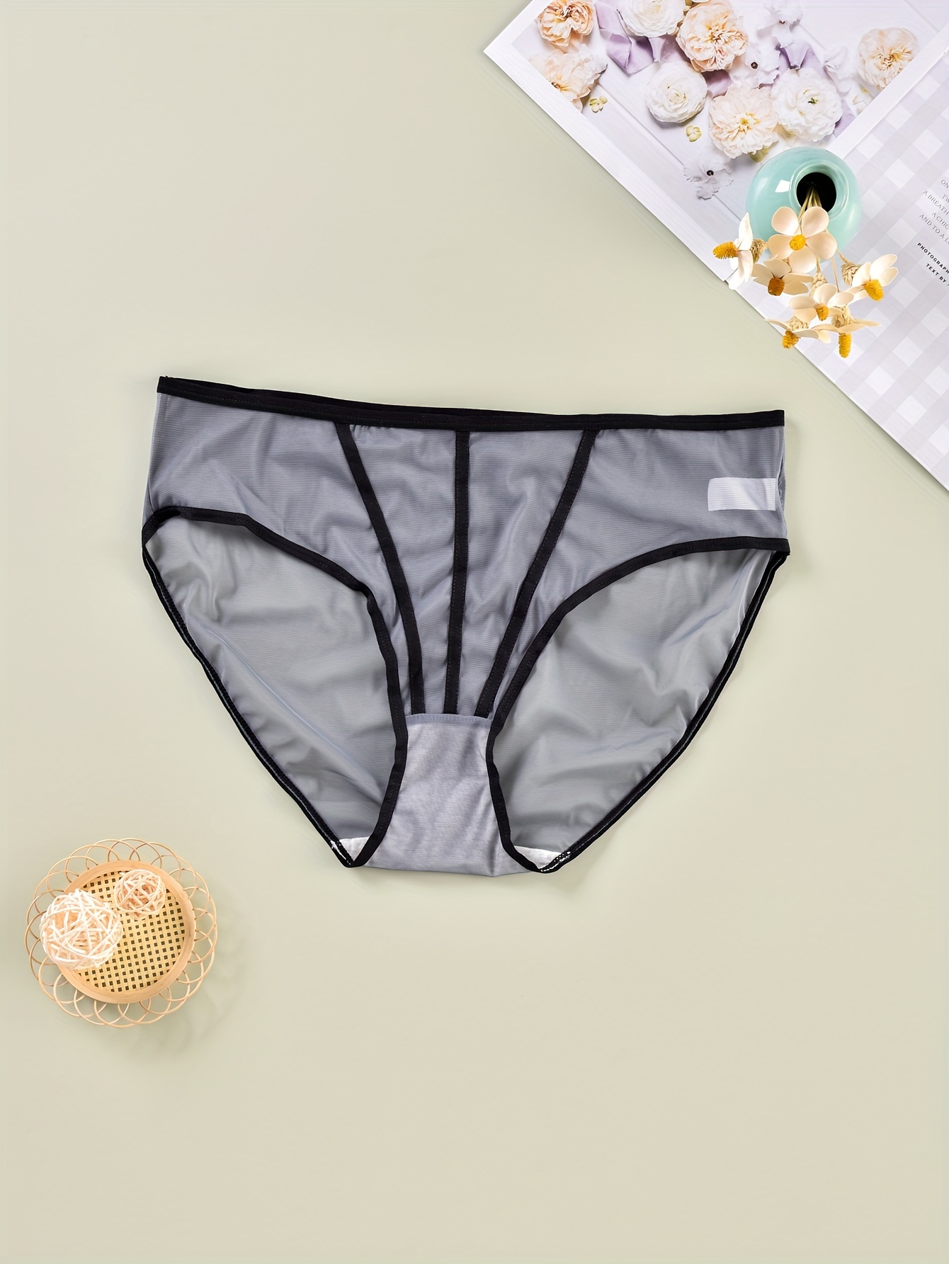 Black White Stripe Women's Underwear Comfy Ladies Briefs Mid Waisted  Breathable Stretch Underpants at  Women's Clothing store