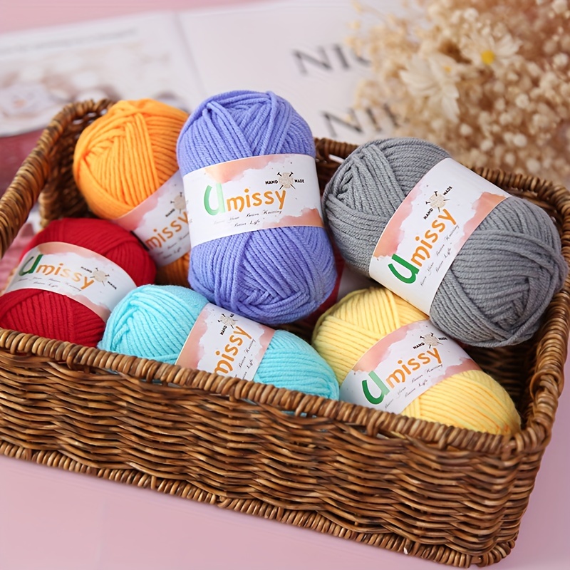 

6pcs Acrylic 70.00%, Rayon 20.00%, Cotton 10.00% Yarn, Mini Soft Combed Yarn For Crocheting And Knitting Scarf Sweater Shawl Throw Blanket 2.5mm 25g/pc