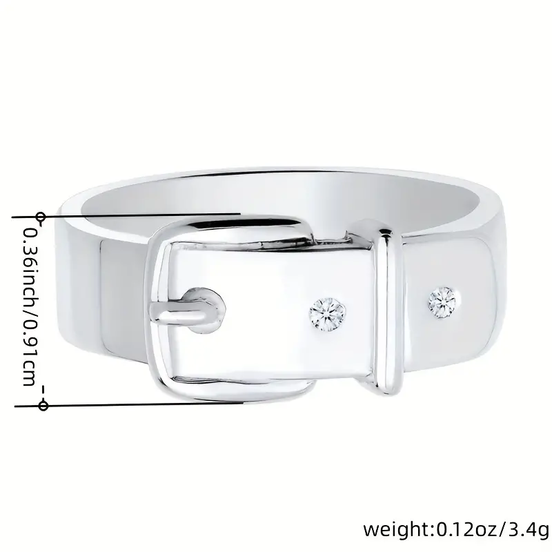 Creative Belt Ring White Rhinestone Belt Women's Hand - Temu