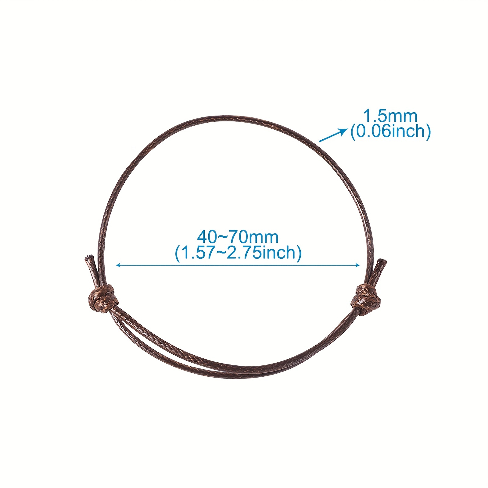 String Surfer Bracelet Brown Tan and White Cord