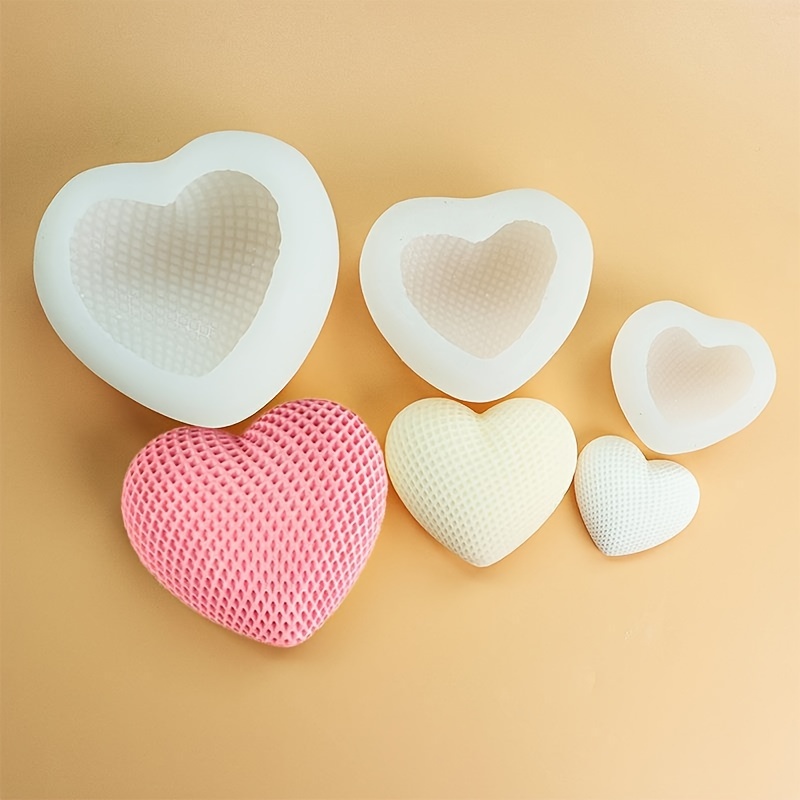 

1set Braided Love Heart Silicone Mold Diy Queen's Day Love Mousse Heart Shaped Candle Silicone Mold