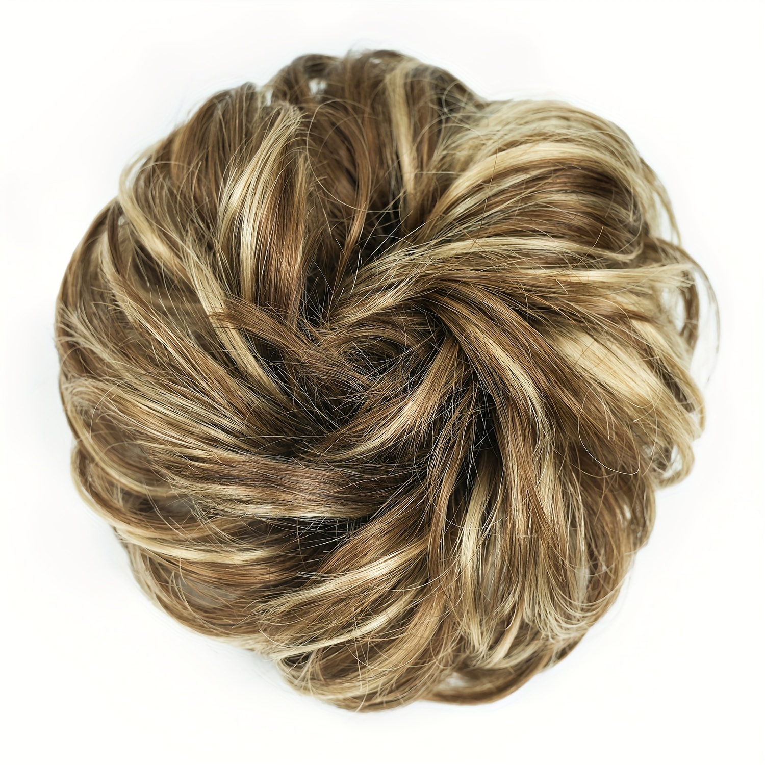 Hair Toupee Sewing Thread / Bun Extension Brown, Size: As described