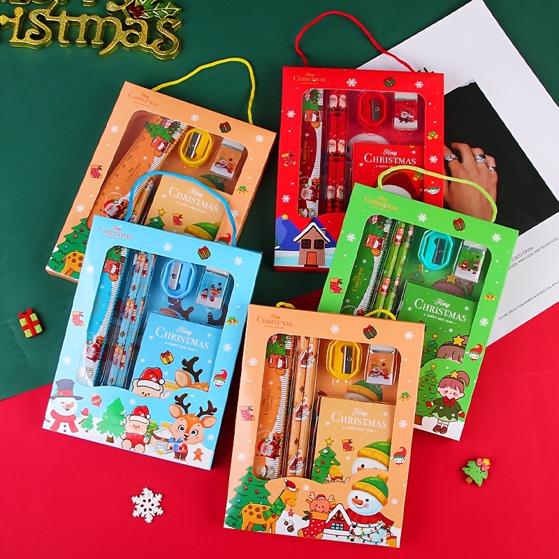 6pcs/set Cadeaux De Crayon Drôles De Noël Cartoon Pour Enfants, Fournitures  Scolaires, Faveurs De Fête, Récompenses De Classe - Temu France