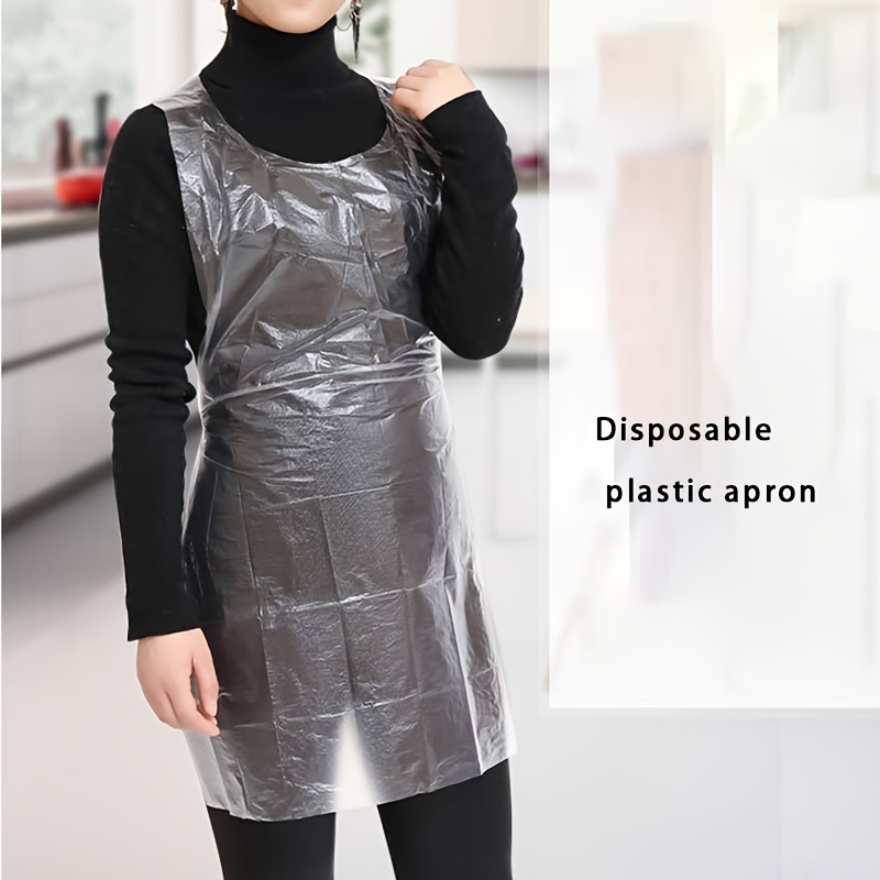 Clear Waterproof Disposable Aprons For Cooking, Serving, Painting