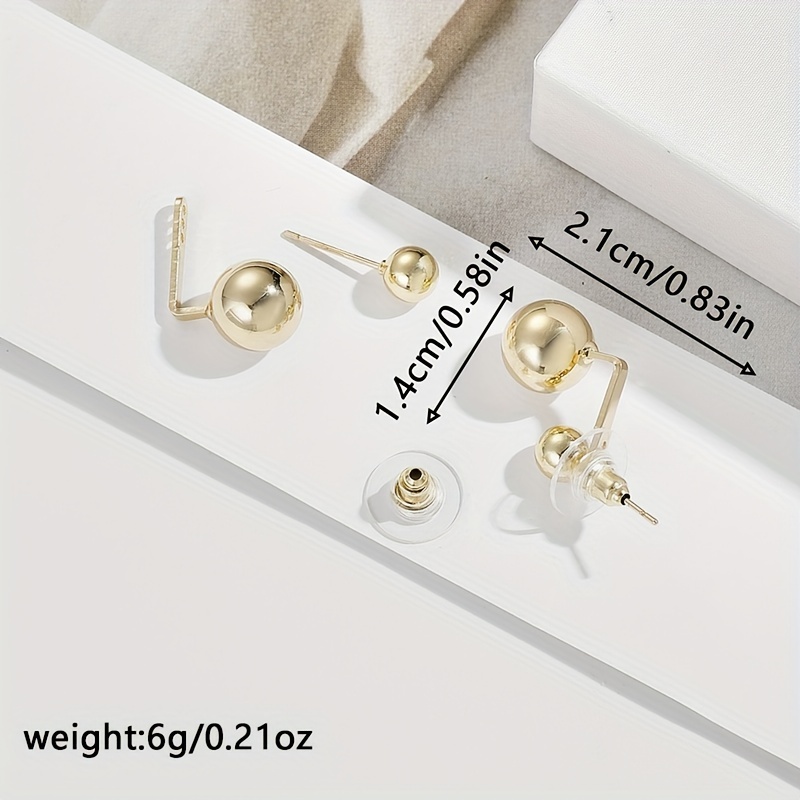 Metal ball hot sale stud earrings