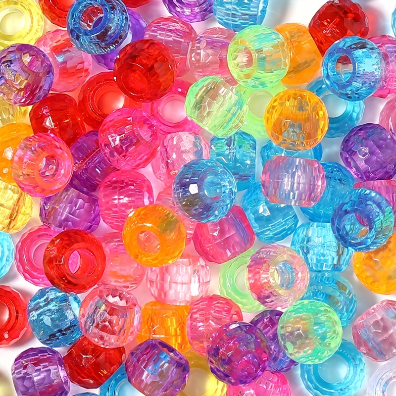 24 Colors Acrylic Pony Beads, Holes Bulk For Diy Arts Bracelet Necklace  Earrings Hair Braiding Jewelry Making Craft Supplies - Temu