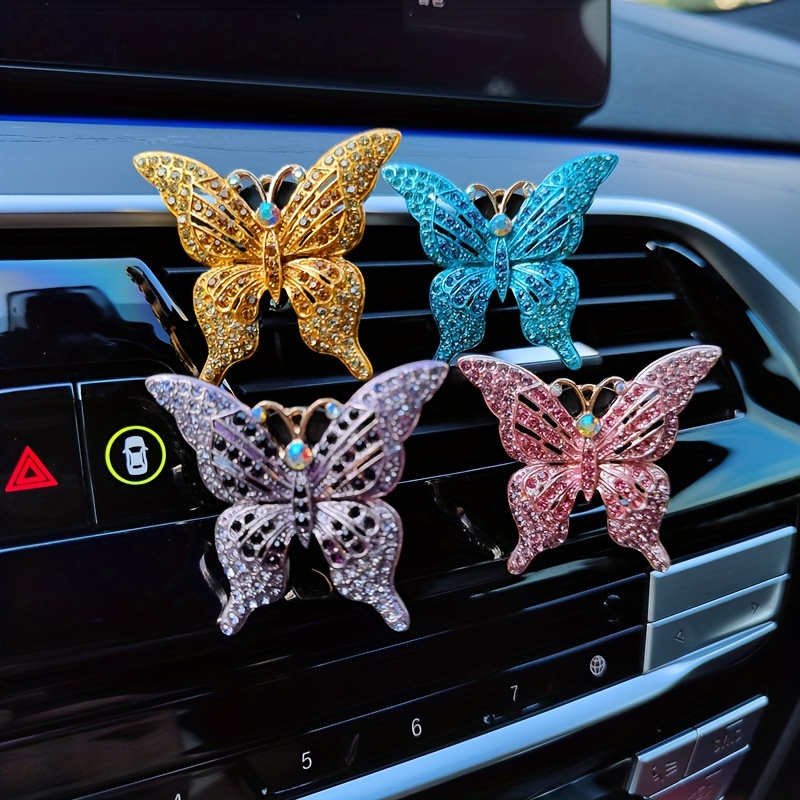 Rhinestone Metal Butterfly Car Air Fresheners Vent Clips - Temu