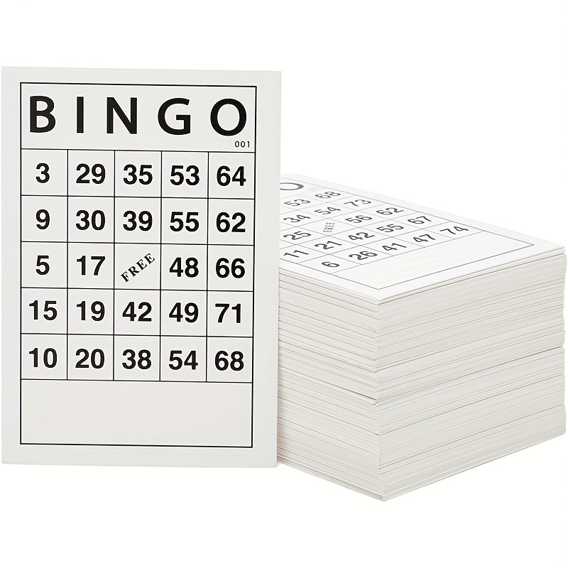 

Paper Bingo Cards Are Suitable For Adults, With 60 Reusable Digital Card Papers Suitable For Bingo Supplies, Birthday Parties, Company Events, Classroom Games (6x7 In)