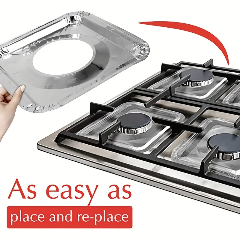 1/4/6pcs Gas Stove Top Cover Reusable Protector Square Gas Stove