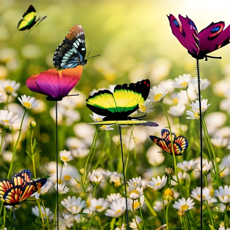 20pcs Decorativos De Mariposas Estacas De Jardín Impermeable - Temu