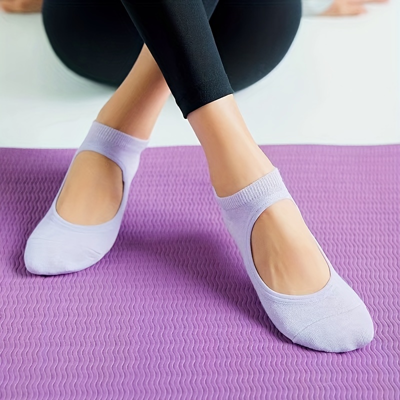 Calcetines Yoga Ahuecados Calcetines Tobilleros - Temu