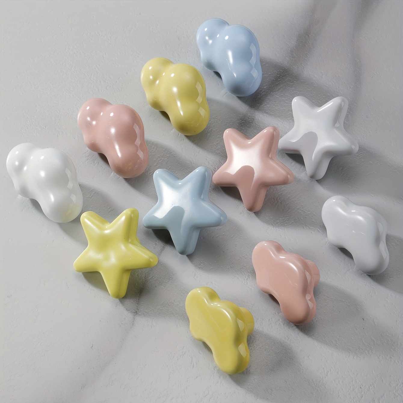 

1 Pack Of Adorable Cartoon Ceramic Knobs - Perfect For Cabinet Doors, Wardrobe Drawers, And More!