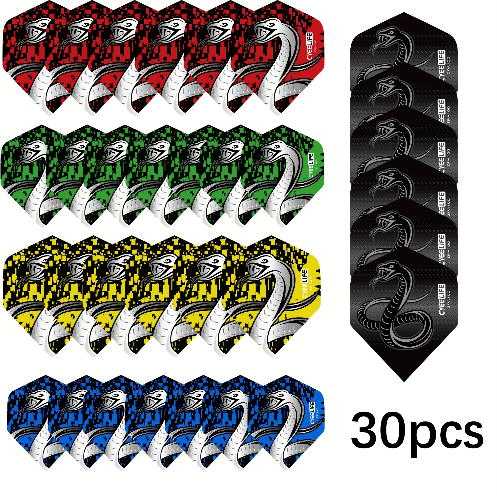 CyeeLife 30pcs PET Dart Tail Wings Dart Accessories