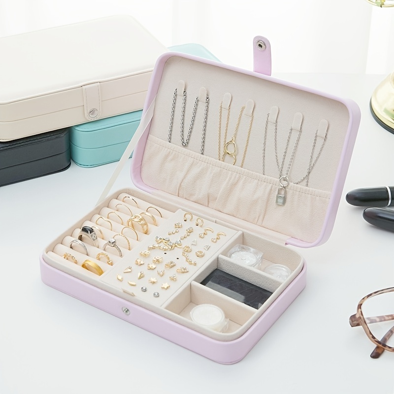 Simple Solid Color Storage Box Large capacity Jewelry - Temu