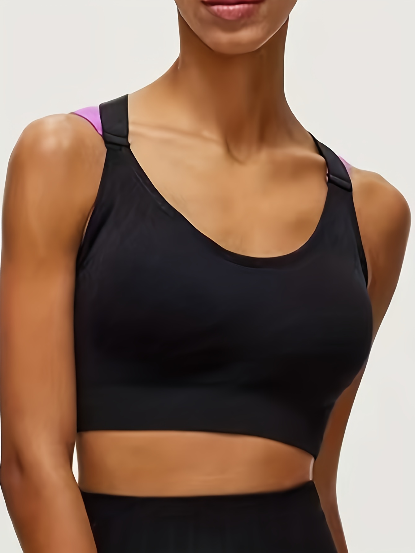 Seamless Solid Sports Bras Comfy Breathable Running Workout - Temu